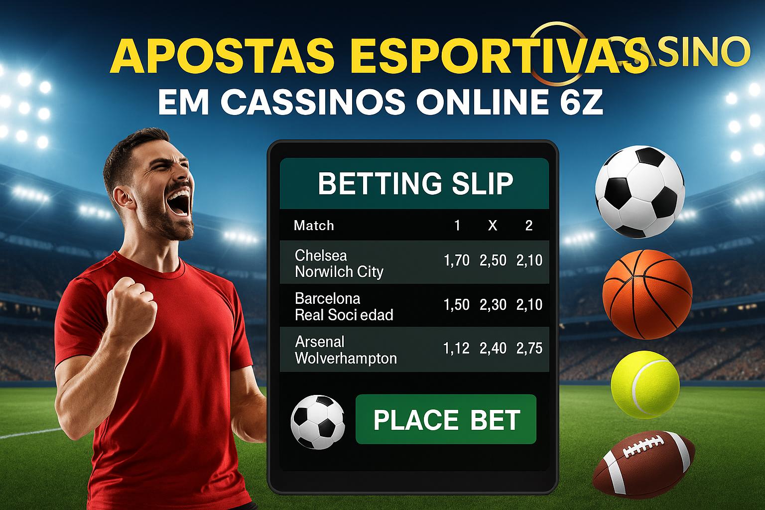 Aposte em apostas esportivas no cassino online 6Z